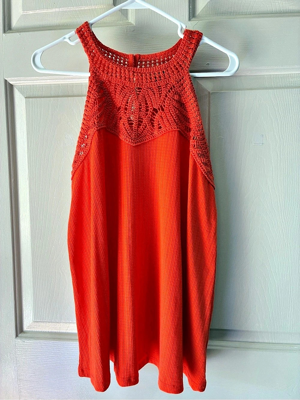 Torrid Crochet blouse in Orange Size 00 Like New